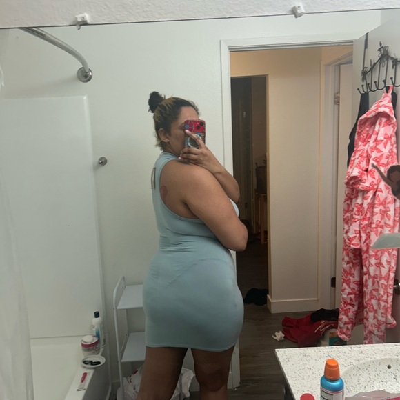 SKIMS Light Blue Halter Dress - Picture 2 of 7